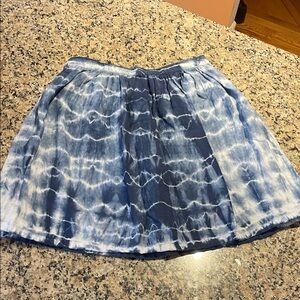 Madewell Indigo Tie-Dye Skater Skirt